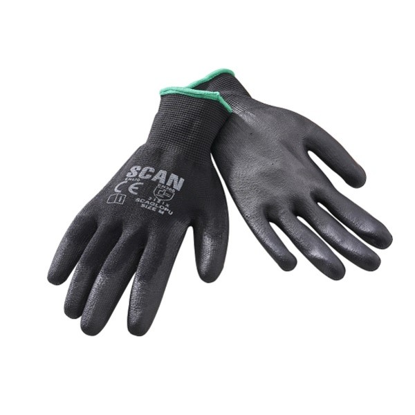 SCAN BLACK PU GLOVES PACK 5 SCAGLOPU5