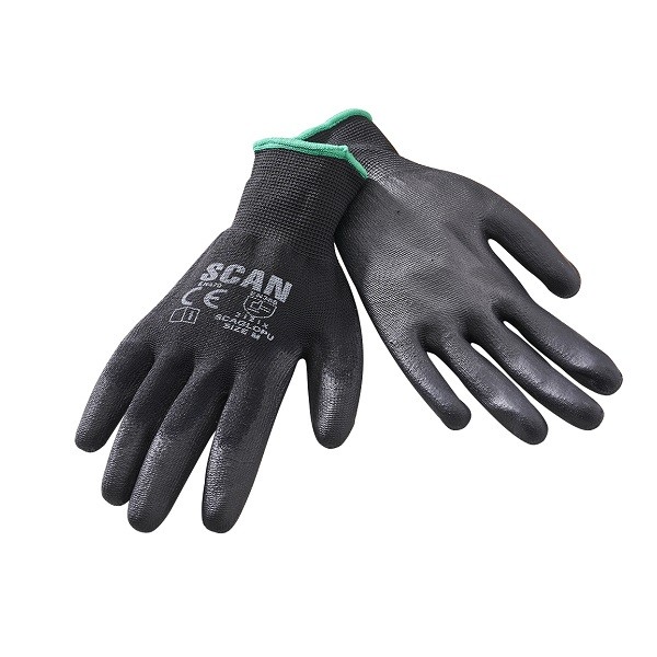 SCAN BLACK PU GLOVES PACK 5 SCAGLOPU5