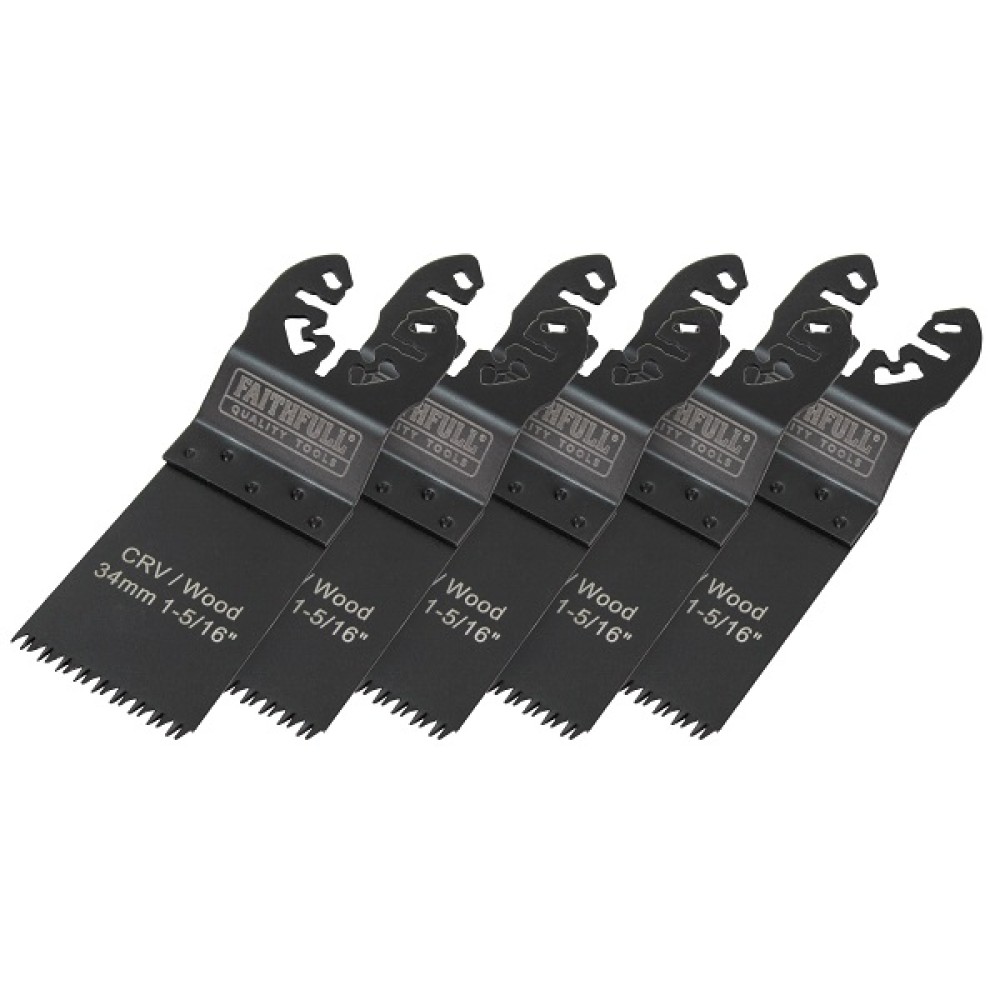 FAITHFULL 5 FLUSH CUT MULTI TOOL BLADES