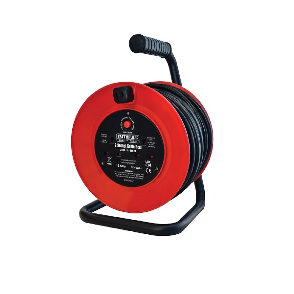 FAITHFUL 20M OPEN FRAME CABLE REEL