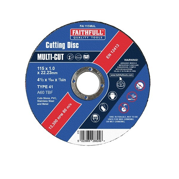 FAITHFULL PK 10 MULTI USE CUT OFF WHEELS