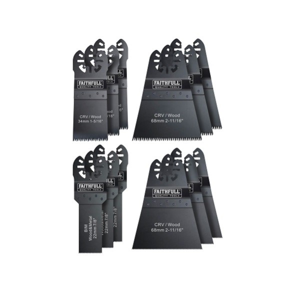 FAITHFULL 12 PCE MULTI TOOL BLADE SET
