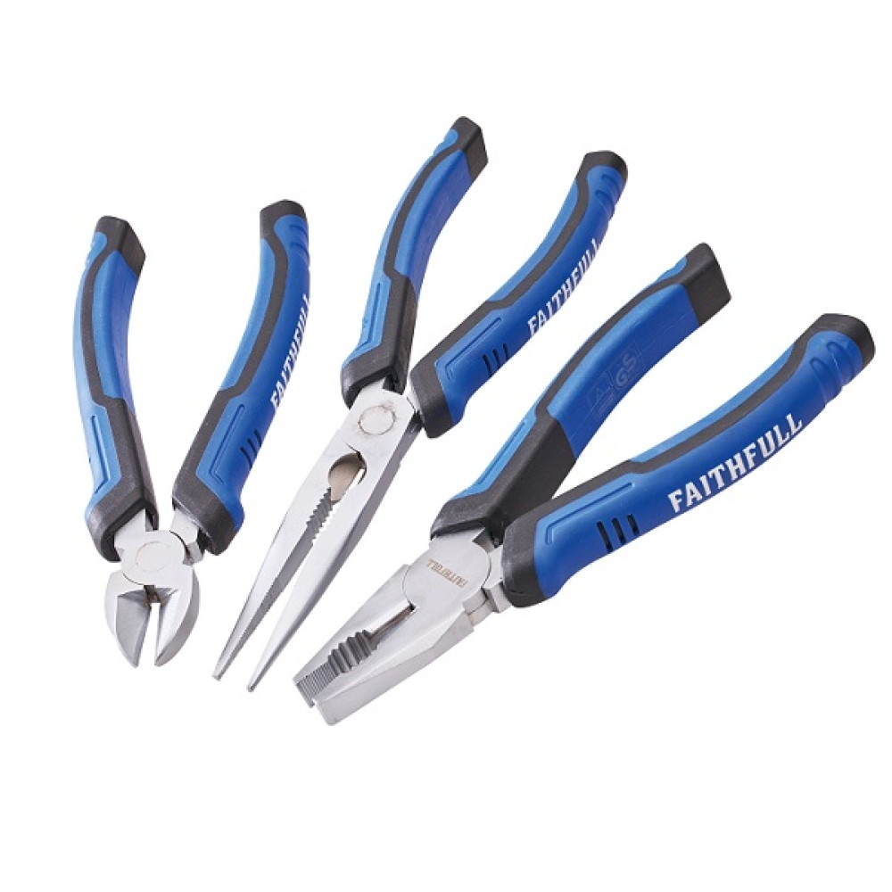 FAITHFULL 3 PIECE PLIER SET