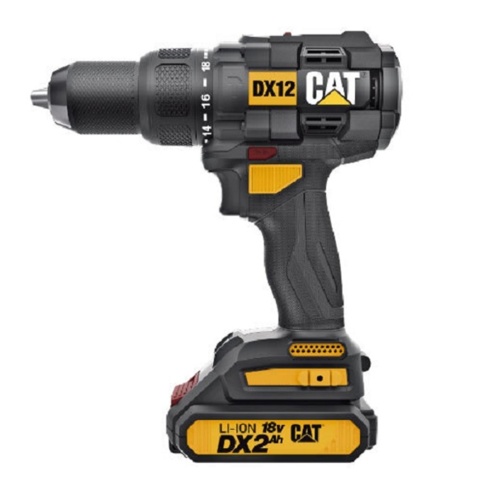 CAT 18V 65NM BRUSHLESS COMBI DRILL 2 X 2.0AH