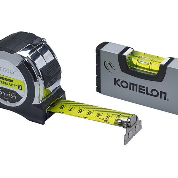 KOMELON 5M 16FT TAPE WITH MINI LEVEL