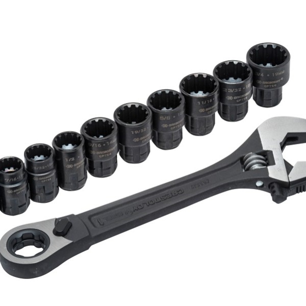 CRESCENT 11 PCE ADJ WRENCH & SPLINE SOCKET SE