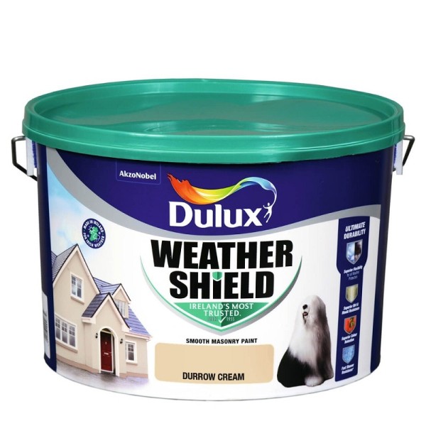 10 LITRE DULUX WEATHERSHIELD - DURROW CREAM
