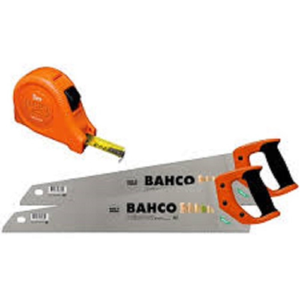 BAHCO TWIN PACK SAW SET COMES WITH  5MT TAPE FREE