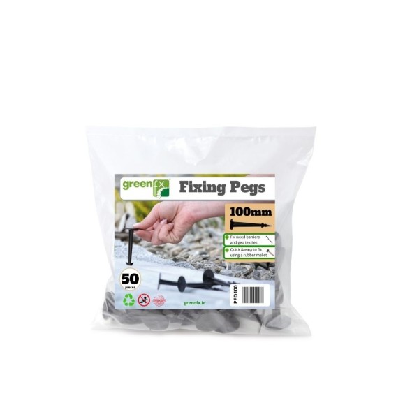 GARDEN FIXING PEGS 100MM (PK50)