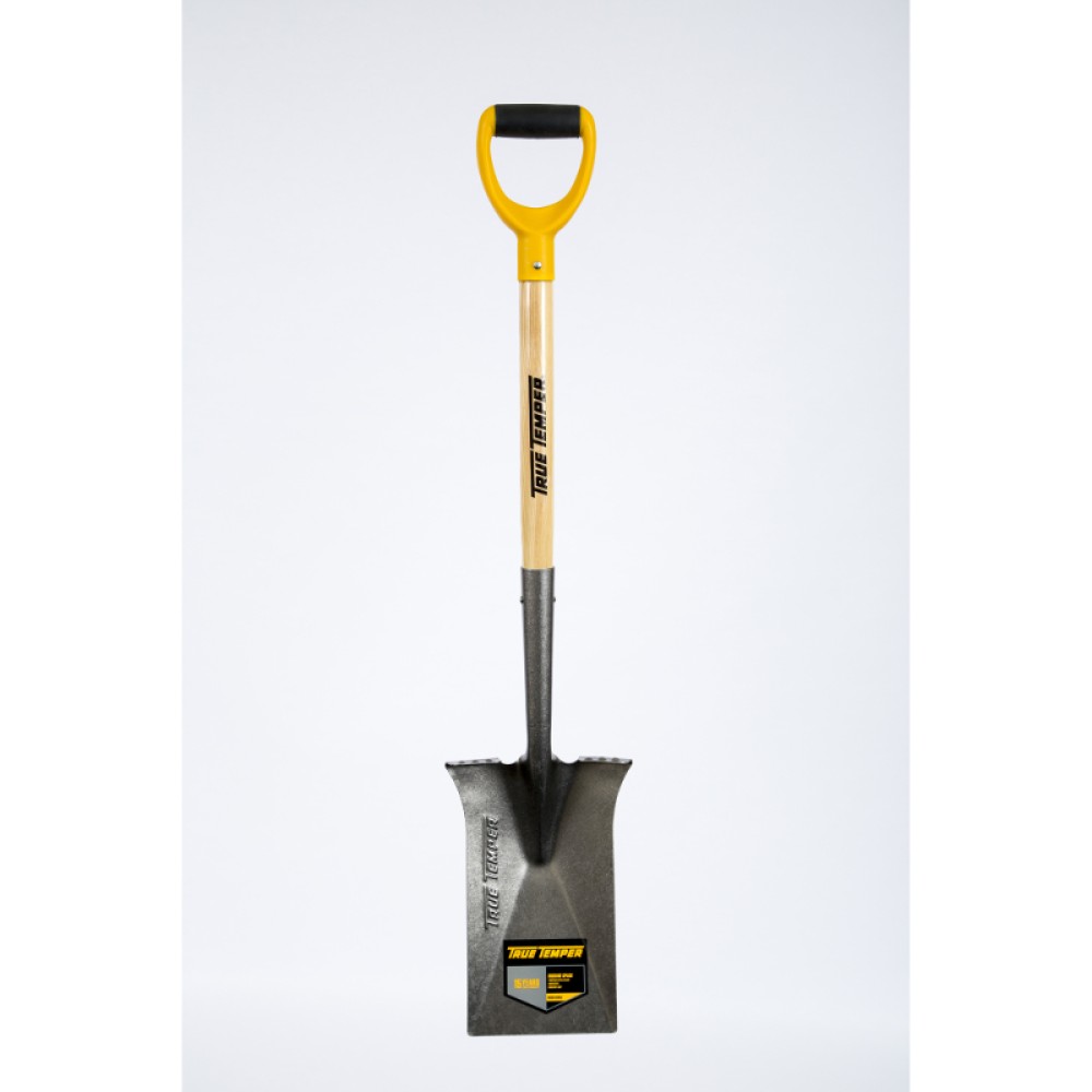 TRUE TEMPER DIGGING SPADE D GRIP WOOD HANDLE