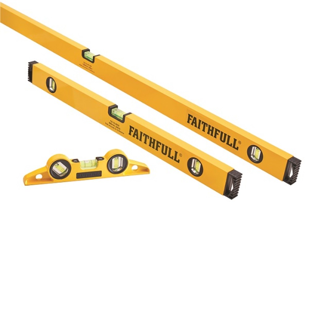 FAITHFULL 3 PIECE LEVEL SET (240MM, 600MM & 1200M)