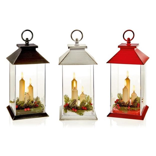 Picture of LANTERN ANTIQUE FLIKABRIGHT CANDLES - 28CM