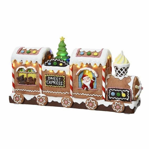 Picture of LED B/O LED LIT GINGERBREAD TRAIN