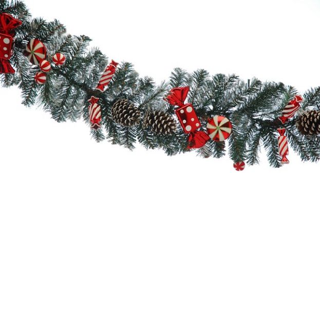 Picture of GARLAND WHITE CANDY CANE 180CM