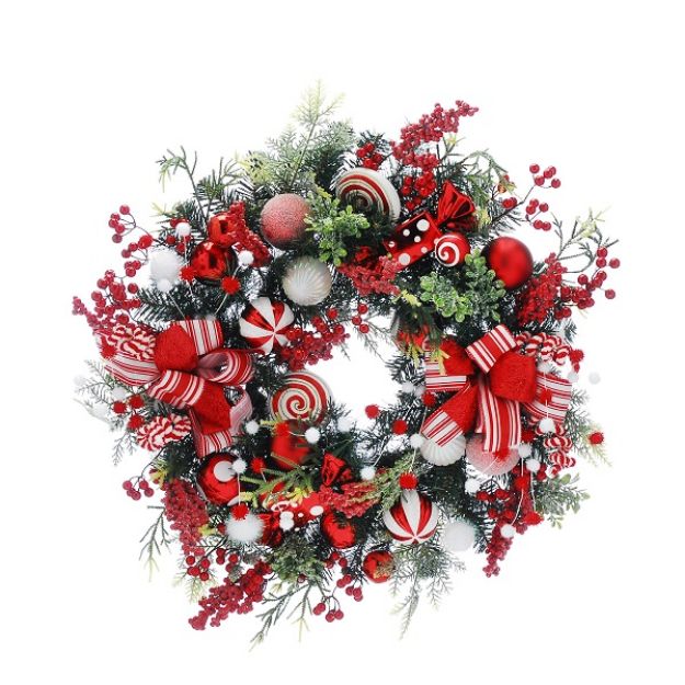 Picture of WREATH CANDY SWEET & RED BERRIES 76CM