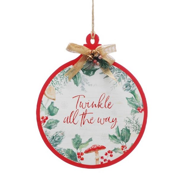 Picture of WOODEN TWINKLE ALL THE WAY SIGN - 37CM