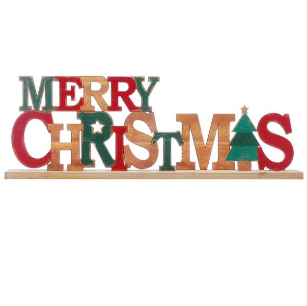 Picture of MERRY CHRISTMAS TABLETOP SIGN - 80CM