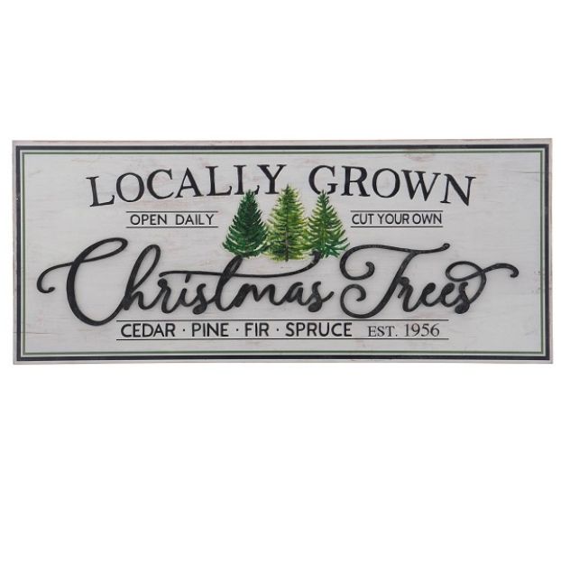 Picture of CHRISTMAS TREE SIGN - 60CM