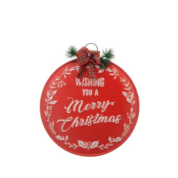 Picture of RED MERRY CHRISTMAS SIGN 36CM