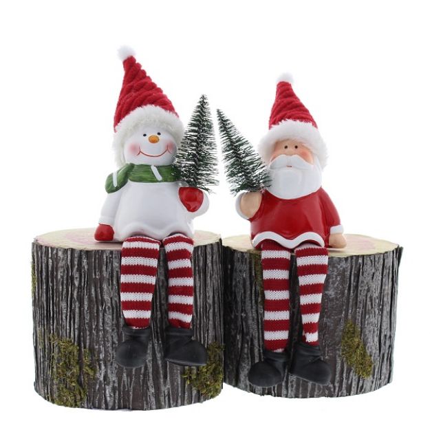 Picture of CHRISTMAS CERAMIC SHELF SITTER 23CM