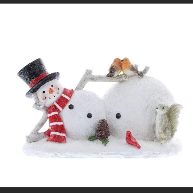 Picture of SNOWMAN LYING W/SCARF 20CM