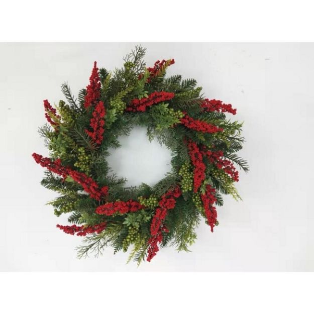 Picture of BOSK PINE BERRY WREATH - 66CM